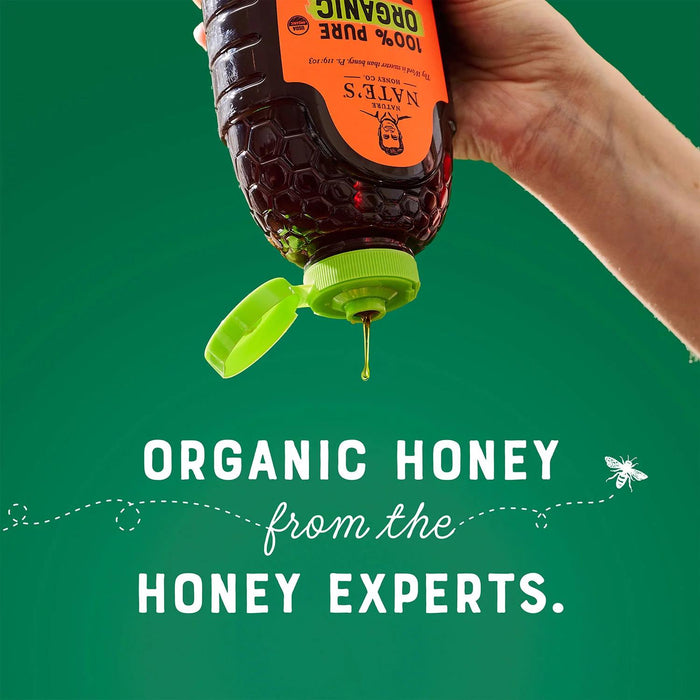 Nature Nate's 100% Organic Pure Raw and Unfiltered Honey 40 oz.