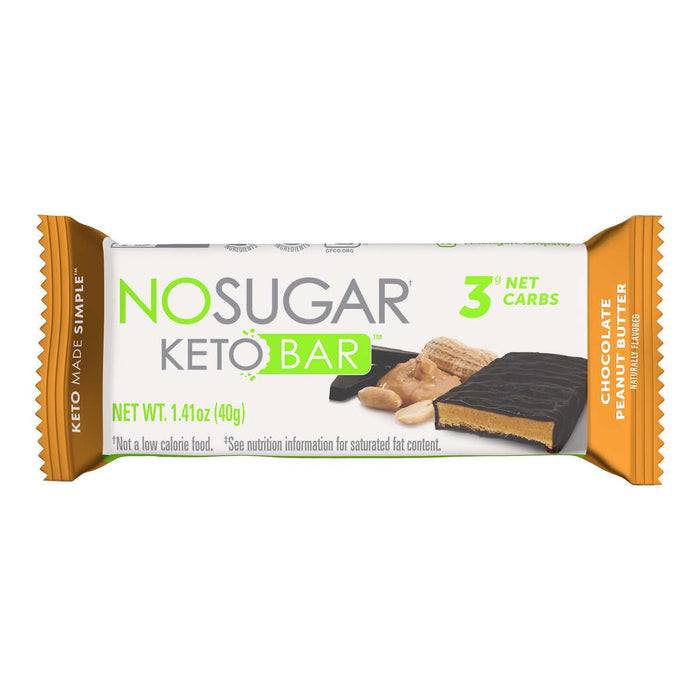 No Sugar Keto Bar (12 count) 2-pack Chocolate Peanut Butter