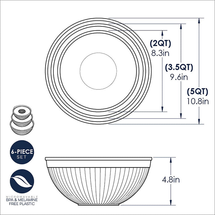 Nordic Ware 10-Piece Microwavable Bowl Set with Covers