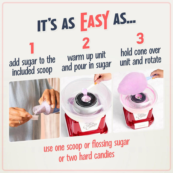Nostalgia Retro Hard and Sugar-Free Cotton Candy Maker