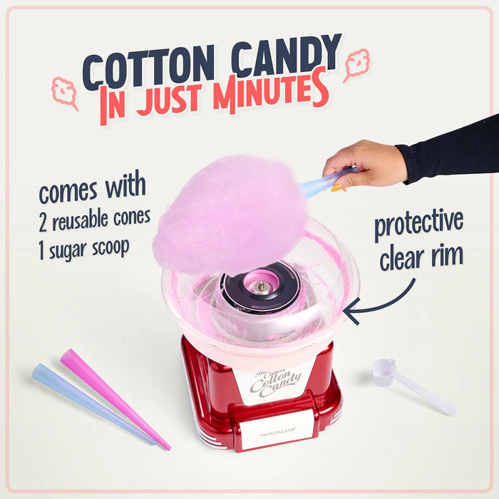 Nostalgia Retro Hard and Sugar-Free Cotton Candy Maker