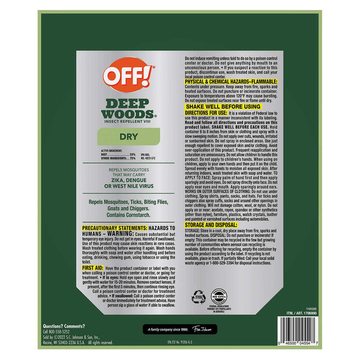 OFF! Deep Woods Dry Insect Repellent Set