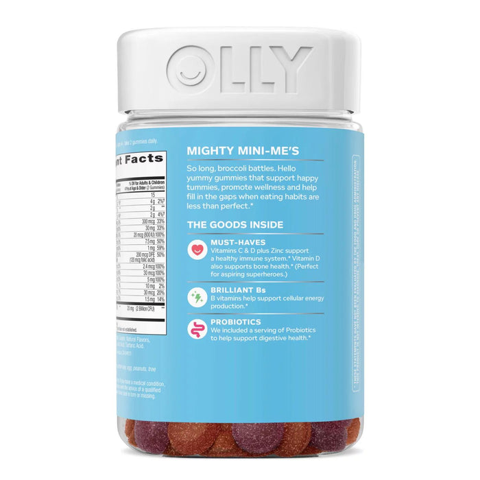 OLLY Kids Multivitamin + Probiotic Gummy, Berry, 160 ct.
