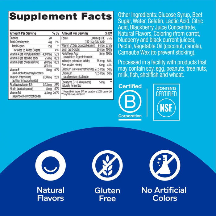 OLLY Men's Multivitamin Gummy, Blackberry, 200 ct.