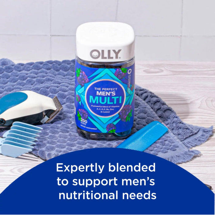 OLLY Men's Multivitamin Gummy, Blackberry, 200 ct.