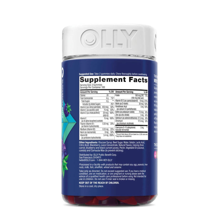 OLLY Men's Multivitamin Gummy, Blackberry, 200 ct.