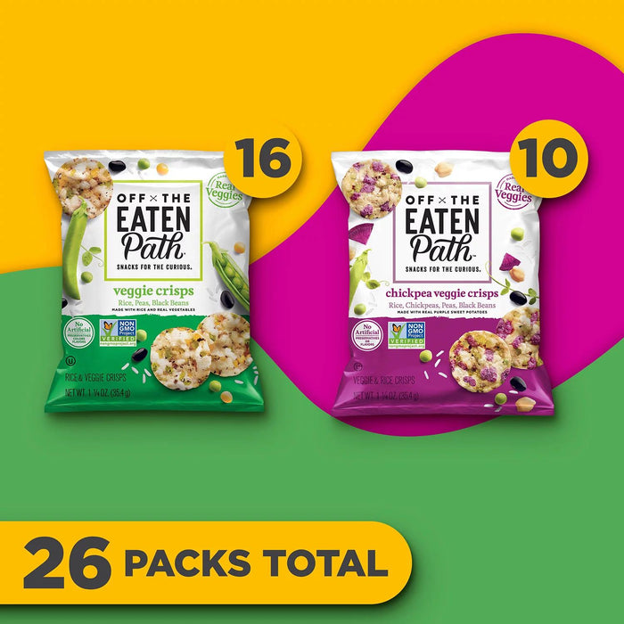 Off The Eaten Path Variety Pack Veggie Crisps, 1.25 oz., 26 pk.
