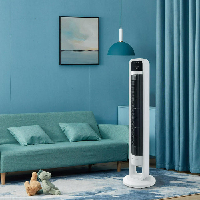 OmniBreeze Tower Fan with Internal Oscillation and Wi-Fi