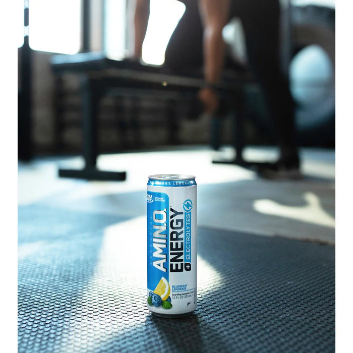 Optimum Nutrition Essential Amino Energy + Electrolytes Sparkling Hydration Drink, Blueberry Lemonade 12 ct.