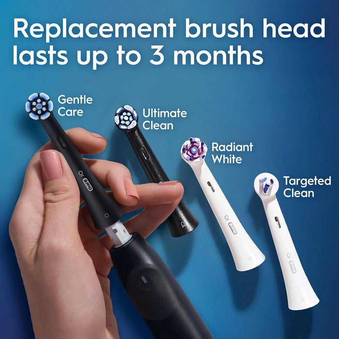 Oral-B iO Series 2 Electric Toothbrush, Pure White and Night Black, 2pk., 3 Brush Heads