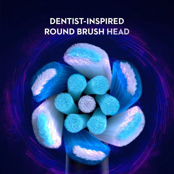 Oral-B iO Series 7 Electric Toothbrush, Sapphire Blue and White Alabaster, 2 pk., 4 Brush Heads