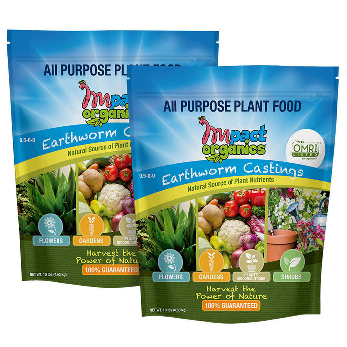Organic Earthworm Castings All Purpose Plant Food, 2-pack
