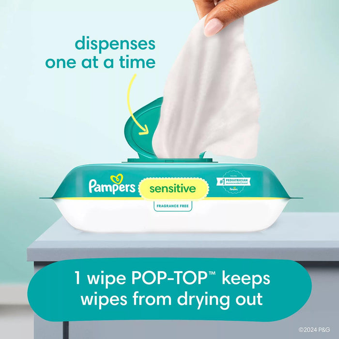 Pampers Sensitive Baby Wipes, Fragrance Free, 16 pks., 896 wipes