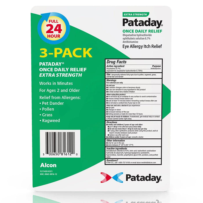 Pataday Eye Drops Extra Strength, 2.5 ml., 3 pk.
