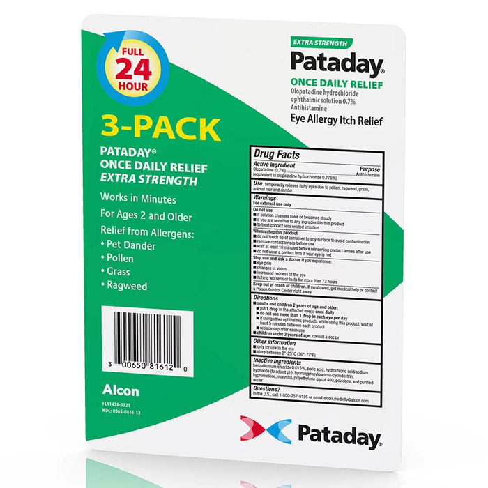 Pataday Eye Drops Extra Strength, 2.5 ml., 3 pk.
