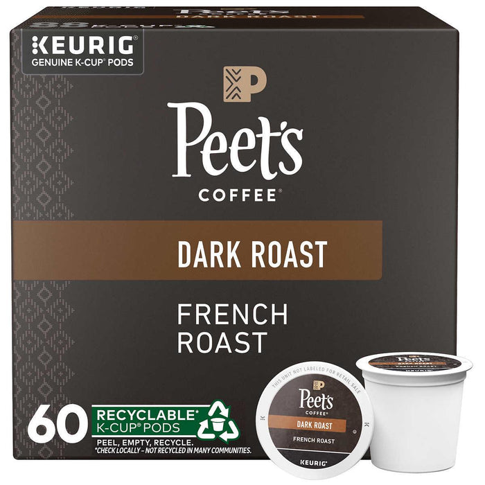 Peet's Coffee French Roast K-Cup Pod, 60-count