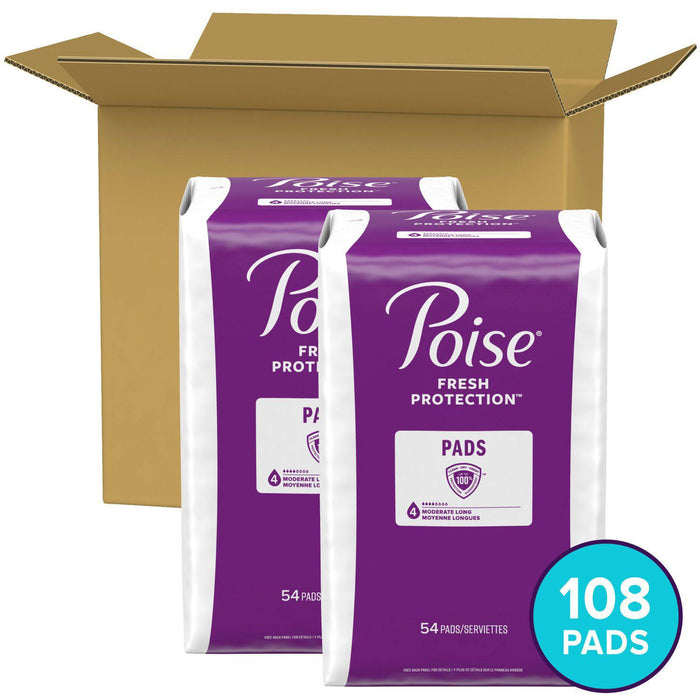 Poise Fresh Protection Postpartum Incontinence Pads, Long - Choose your Size