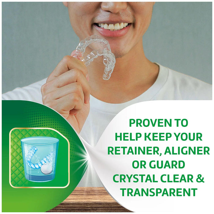 Polident 3-Minute Triple-Mint Antibacterial Denture Cleanser, Effervescent Tablets, 120 ct., 2 pk.