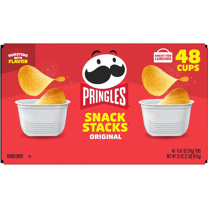 Pringles Snack Stacks Original Potato Crisps, 0.67 oz., 48 pk.