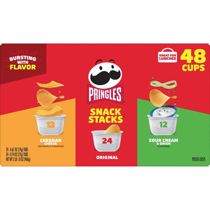 Pringles Snacks Stacks, Variety Pack Chips, 48 pk.