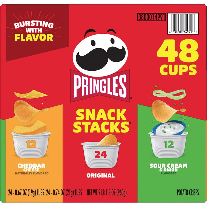 Pringles Snacks Stacks, Variety Pack Chips, 48 pk.