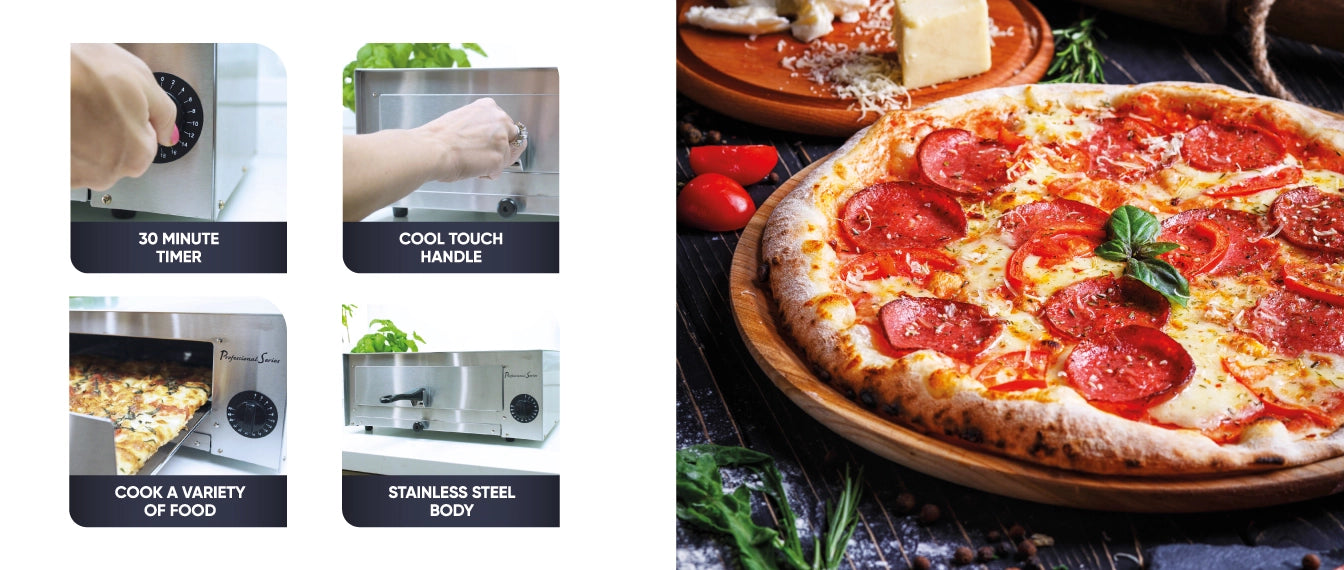 Professional Series Pizza Oven and Frozen Snack Baker, Stainless Steel