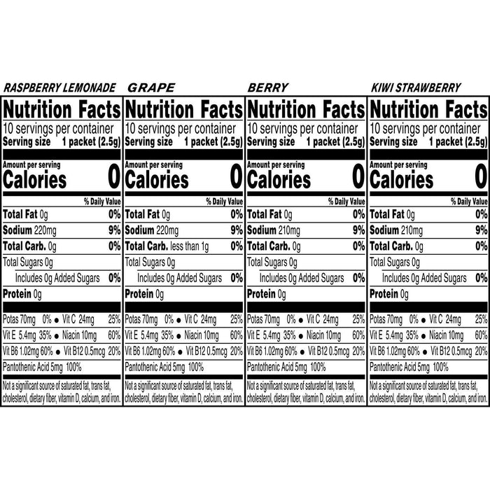 Propel Powder Variety Pack, 0.08 oz., 40 pk.