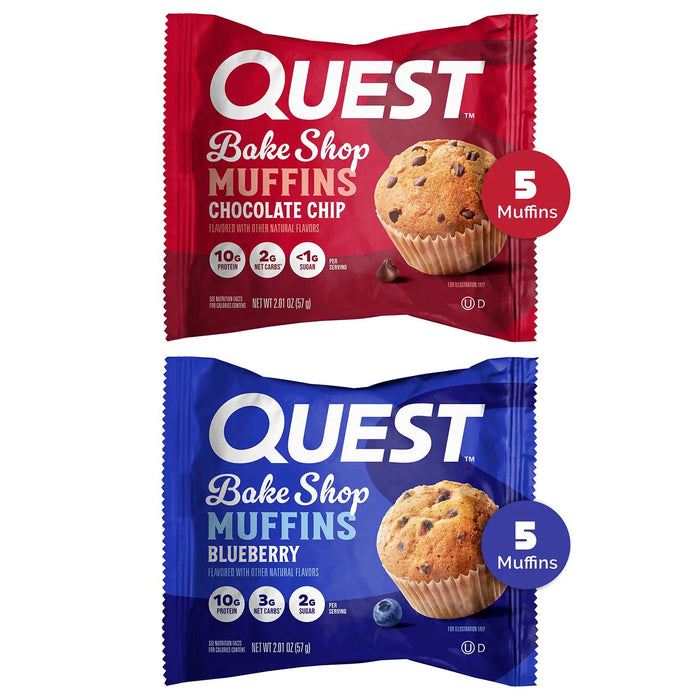 Quest Bake Shop 10g Protein Muffins, Variety Pack, 10 ct.