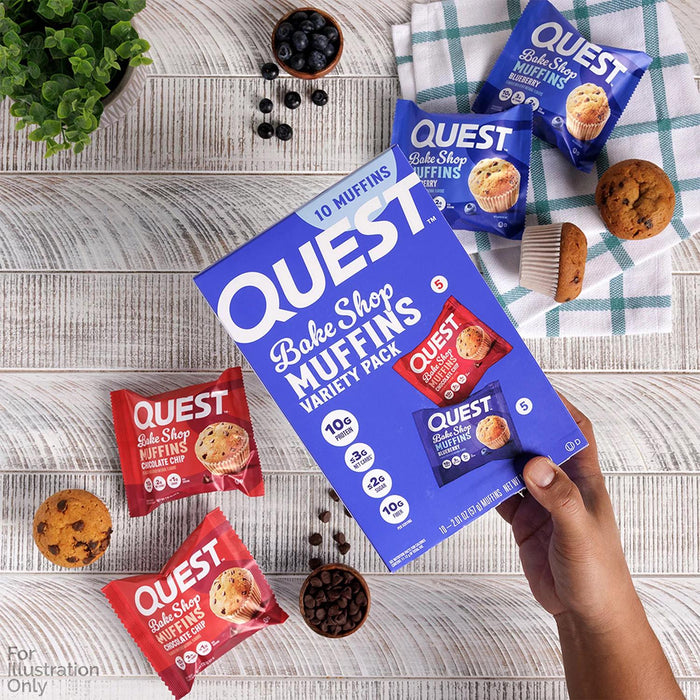 Quest Bake Shop 10g Protein Muffins, Variety Pack, 10 ct.