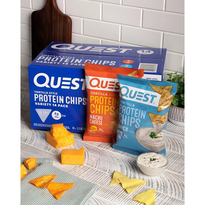 Quest Tortilla Chips Variety Pack, Nacho Cheese and Ranch, 14 ct.