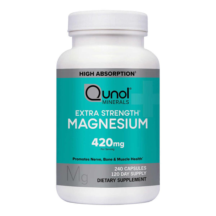 Qunol Magnesium Extra Strength 420mg, 240 Capsules