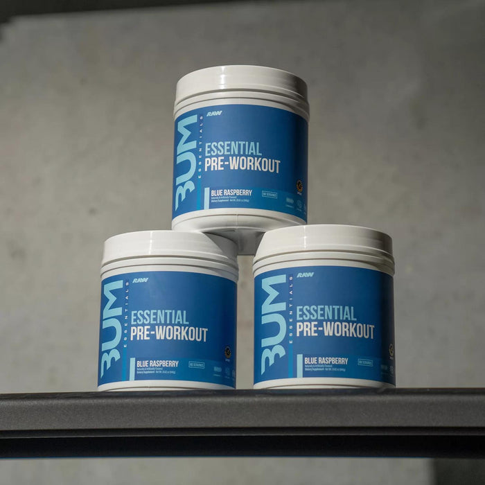 RAW Nutrition Essential Pre Workout Powder, Blue Raspberry, 1.78 lbs.