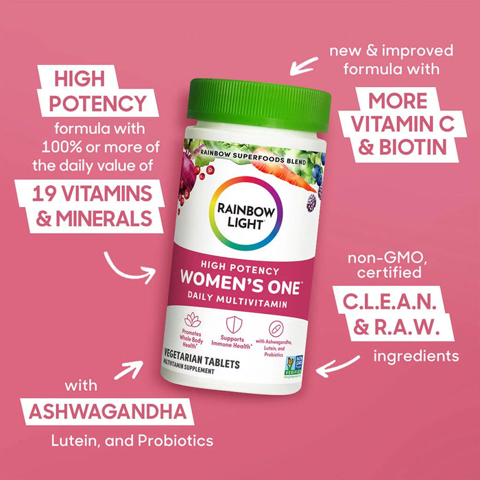Rainbow Light Women's One Multivitamin Plus Superfoods and Probiotics Tablets 180 ct.