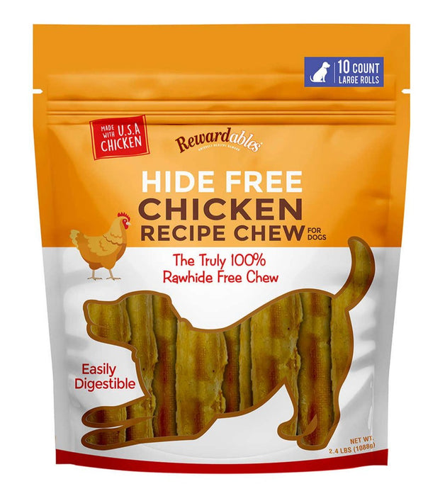 Rewardables Rawhide Free Chicken Chews, 10-count, 2-pack