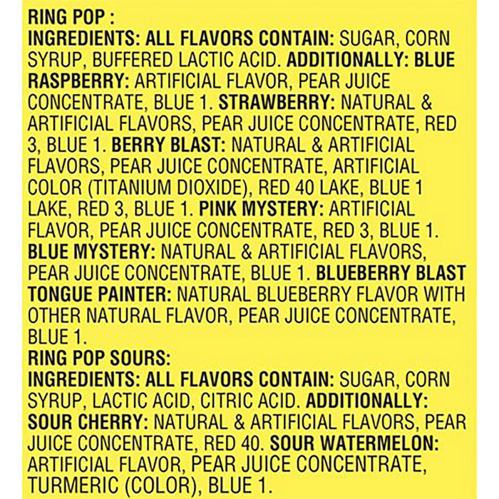 Ring Pop Variety Pack, 0.5 oz., 44 pk.