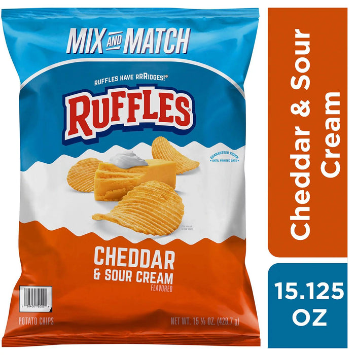 Ruffles Cheddar and Sour Cream Potato Chips, 15.125 oz.