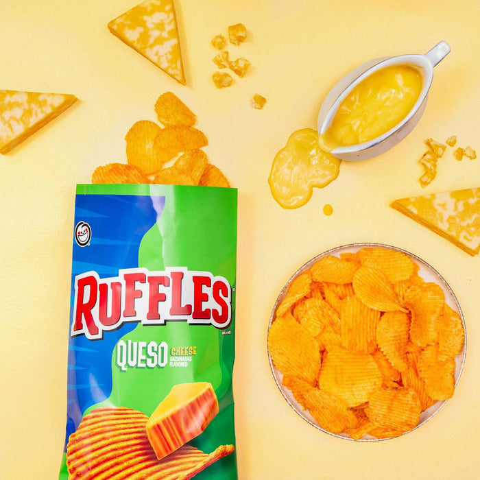 Ruffles Queso Cheese Flavored Potato Chips, 15.125 oz.