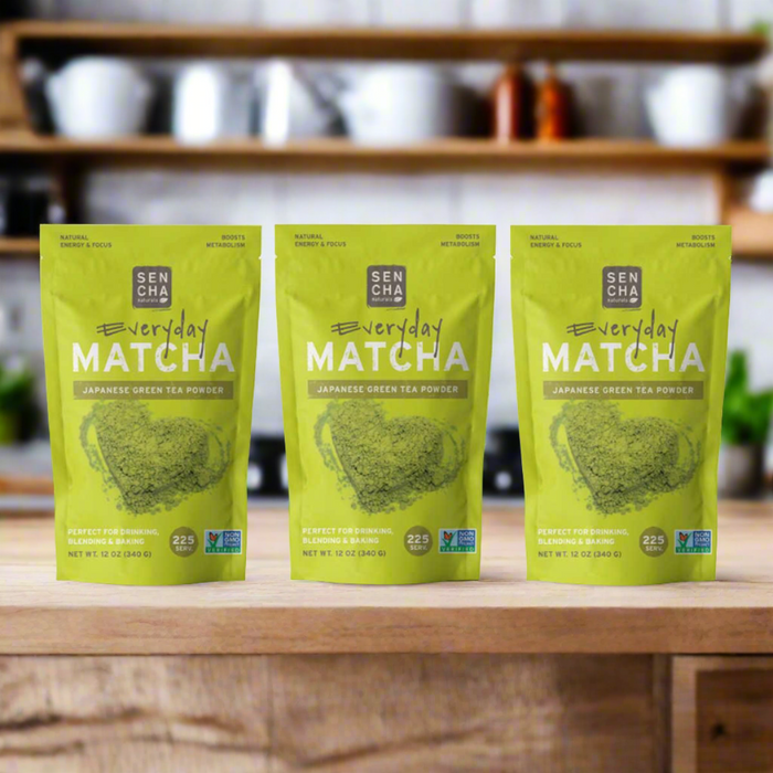 Sencha Naturals Everyday Matcha Green Tea Powder, 3-pack