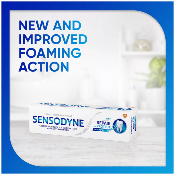 Sensodyne Repair and Protect Toothpaste for Sensitive Teeth, 3.4 oz., 5 pk.