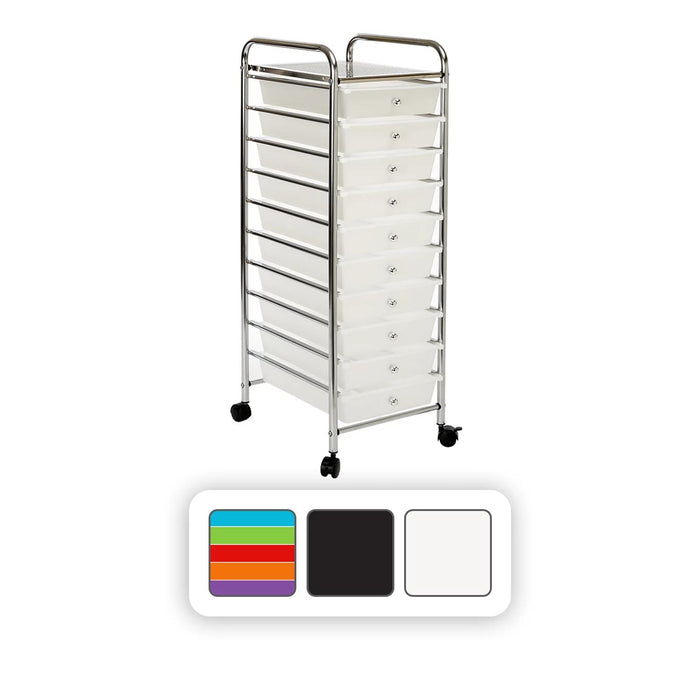 Seville Classics 10 Drawer Cart (Multiple Colors)