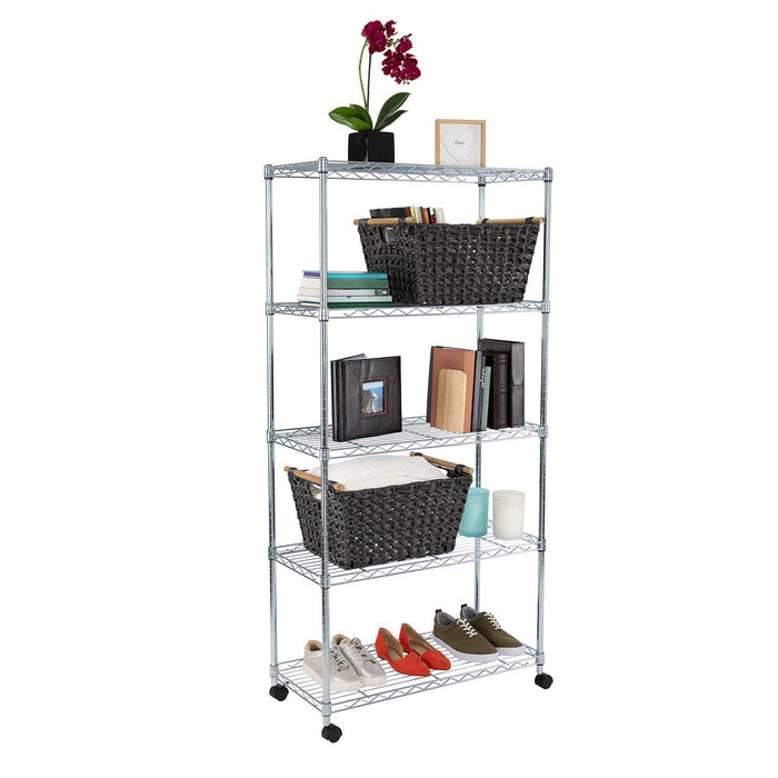 Seville Classics 5-Tier Steel Wire Shelving, 30 W x 14 D x 61.5 H