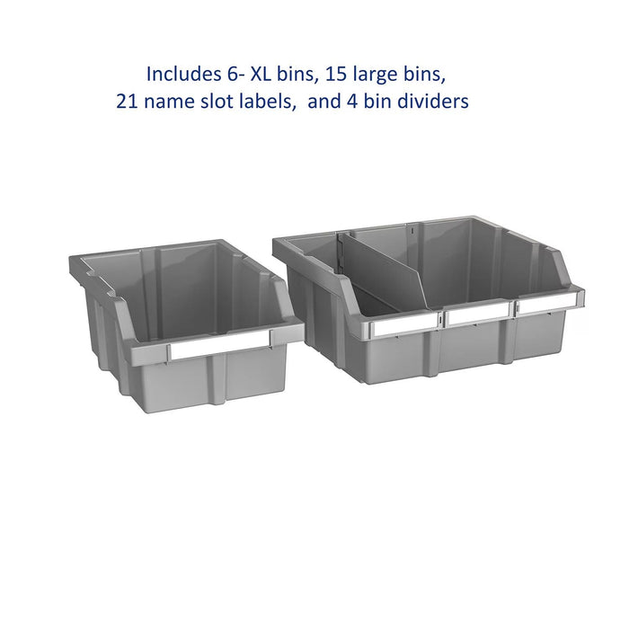 Seville Classics Extra Wide 7-Tier NSF 21-Bin Rack, 48 W x 14 D x 56 H