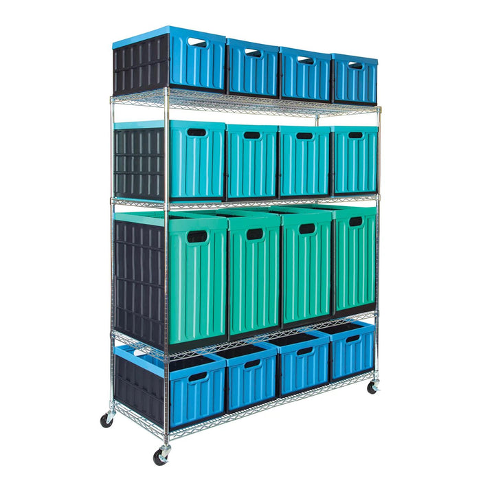 Seville Classics MEGA RACK 4-Tier NSF Steel Wire Shelving, 60 x 24 x 76 H