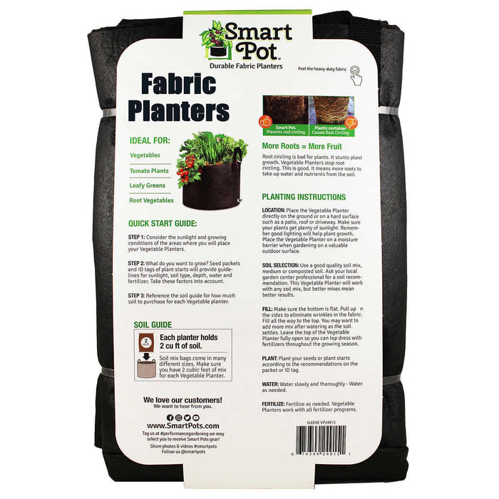 Smart Pot 15 Gallon Fabric Planter, 3-pack