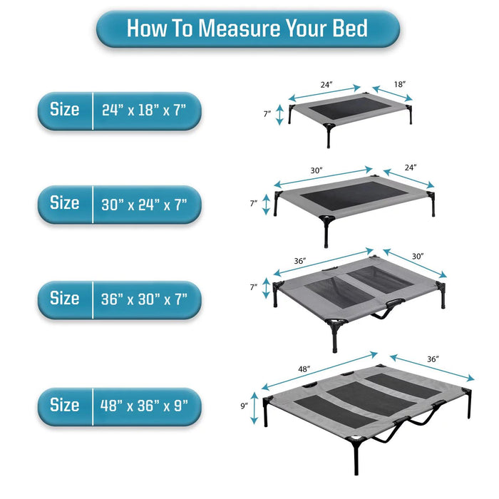 Solartec Indoor + Outdoor Rectangle Pet Cot, Choose Size and Color