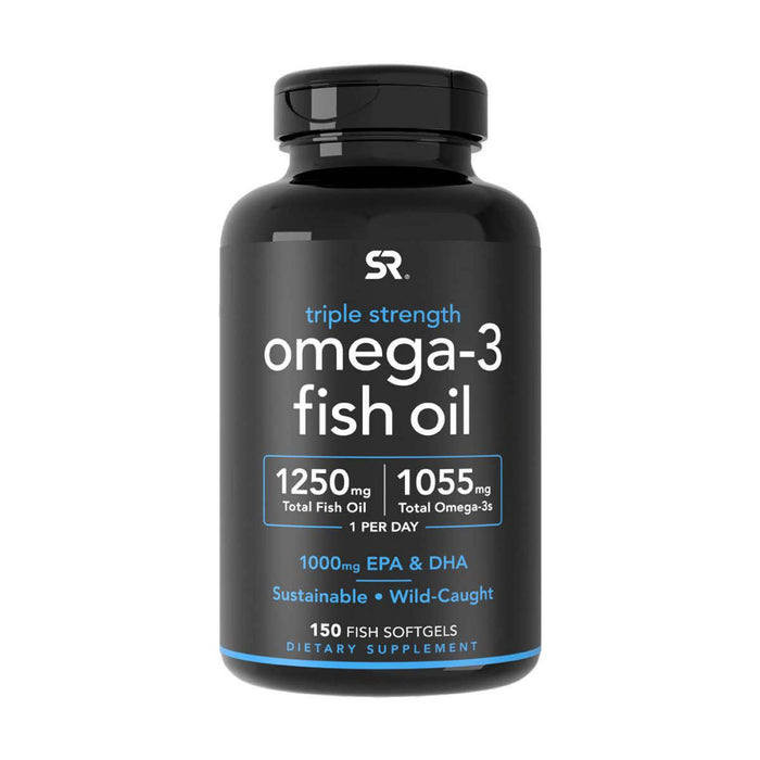 Sports Research Triple Strength Omega-3 Fish Oil, 150 Fish Softgels