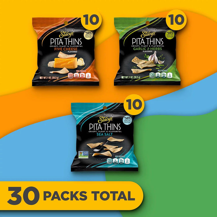 Stacy's Pita Thins, Variety Pack, 1 oz., 30 pk.