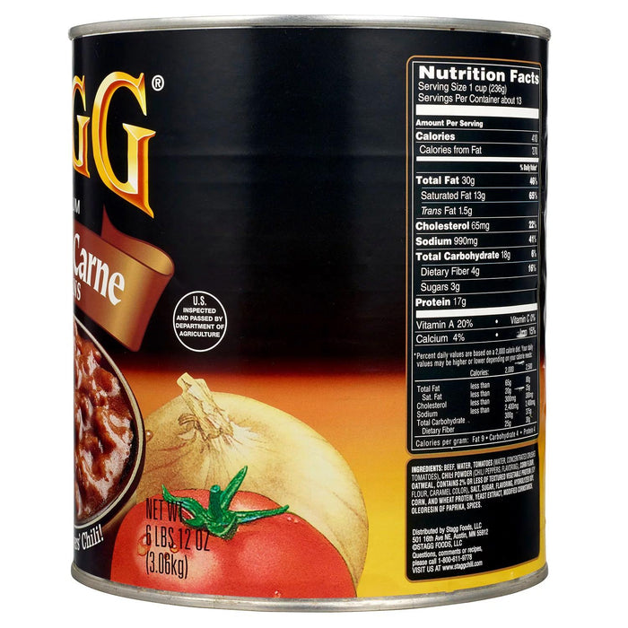 Stagg Chili Con Carne No Beans 108 oz.