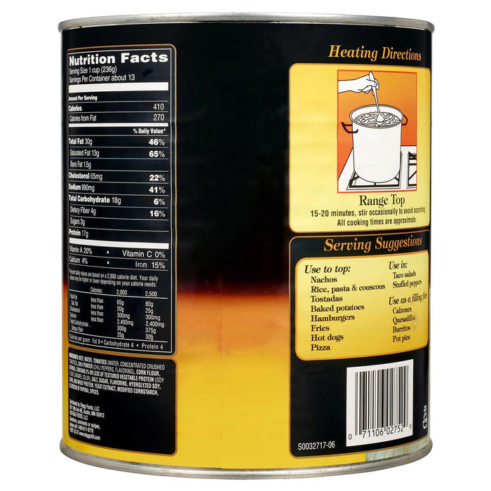 Stagg Chili Con Carne No Beans 108 oz.
