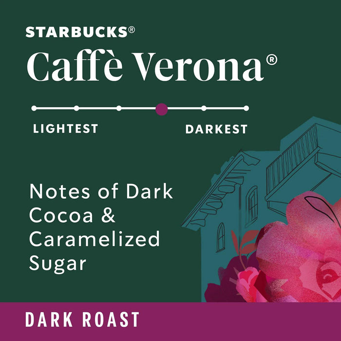 Starbucks Caffe Verona Ground Coffee, Dark Roast, 40 oz.